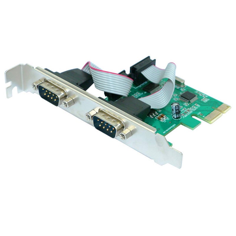 ELIATER 2-Port PCIe Serial Expansion Card with Industrial DB9 RS232 COM Ports, 16C550 UART WCH382 Chip for Windows XP, Vista,7, 8.x, 10, 11 32/64bit and Linux PCs, Low Bracket Included - Image 3
